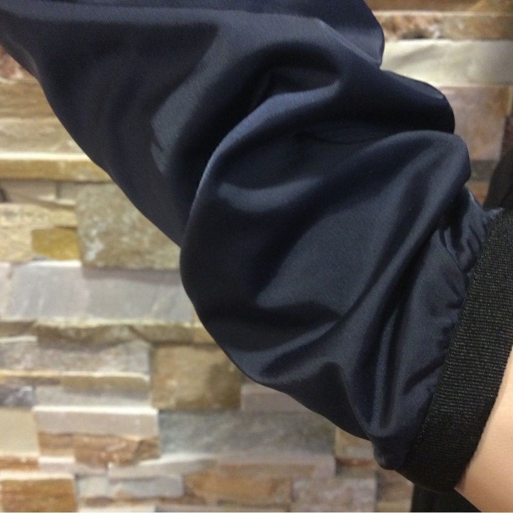 HERMES SELLIER Navy Nylon and Fleece Lined Light Zip Jacket - Picture 7 of 12